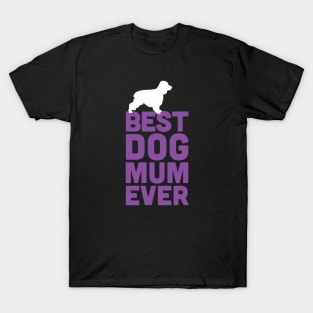 Best Cocker Spaniel Mum Dad Ever - Purple Dog Lover Gift T-Shirt